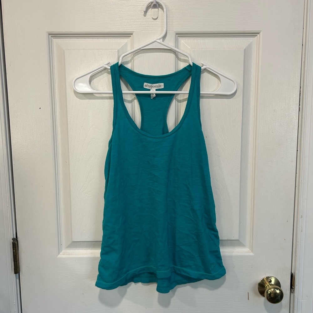 Aeropostale Teal Racerback Tank Top XS